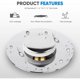 thumbnail image 4 of Sink Cover Stainless Steel Universal Odor-Resistant Sink Drain with Silicone Seal and Shower Cap with Anti-Clogging Filter (32 42mm), 4 of 5