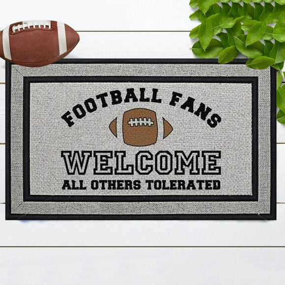 Riforla Football Them Funny Welcome Doormat Non Slip Mat Gift Mat Funny Home Decor Mats for in Door Entrance Door Mat Welcome Mat for Indoor Outdoor Football Rug and Mat Carpet B