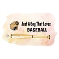 thumbnail image 2 of Watercolor Decal Just A Boy That Loves Baseball Bedroom Wall Decal for Children Watercolor Background Sports Theme Art Cute Themed Room Decal - Size: 30 In x 18 In, 2 of 5