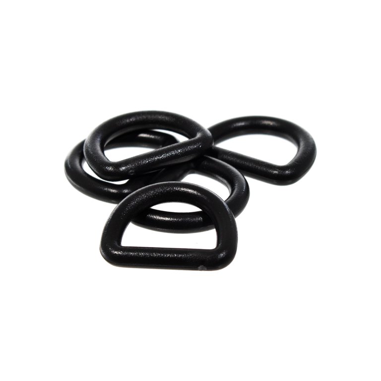 Black Plastic D Rings - Multiple Sizes