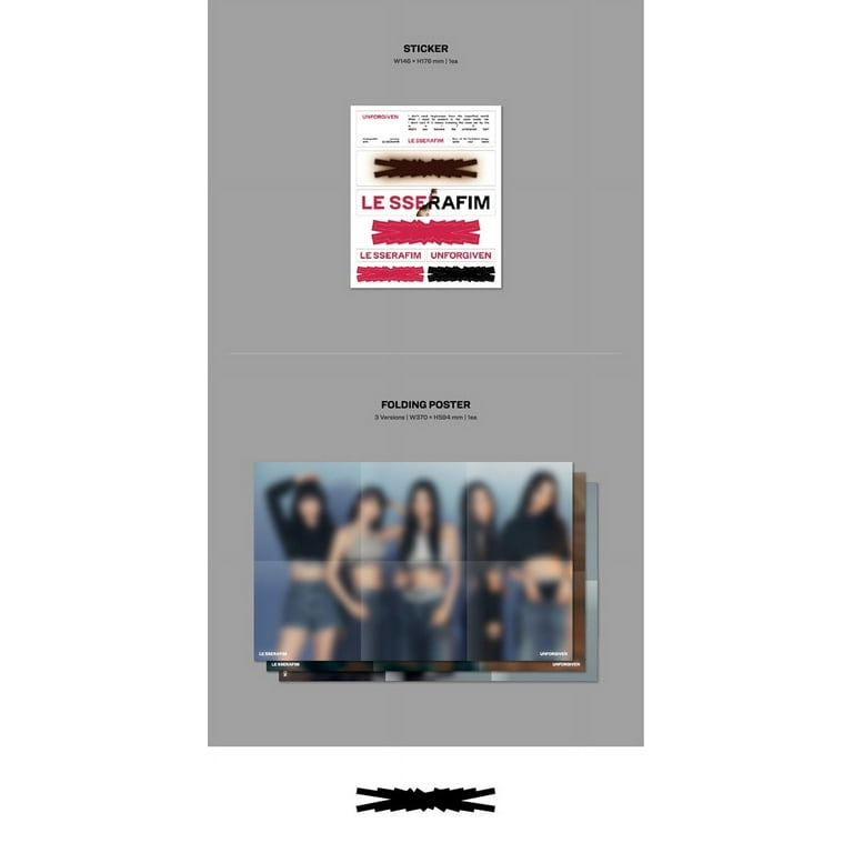 LE SSERAFIM - 1st Studio Album [Unforgiven] (Random Version) New