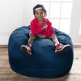 thumbnail image 2 of Jaxx Saxx 3 Foot Round Bean Bag w/ Removable Cover, Navy, 2 of 9