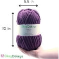 thumbnail image 4 of Size 7 Chenille Yarn, 300g/108yds Jumbo Velvet Yarn, 100% Polyester, Never Compressed to Keep Yarn Fluffy, 1 Pack, Each Skein - 10.5oz/300g, 108yds/120m, Lavender Latter Purple, Color 104, 4 of 8