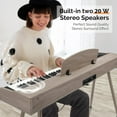 thumbnail image 4 of GLARRY Digital Piano Keyboard, 88 keys Full Weighted Electric Piano, Heavy Hammer Action Keyboard with 3 Pedals for Beginner, Bluetooth, Power Supply, 2 Speakers (Grey), 4 of 7