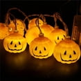 thumbnail image 1 of Luces De Calabaza Led Cadena De Luces Naranja Calabaza Linternas Cadena De Luces Para La Decoración De La Fiesta De Halloween Sweethay HA037020-00, 1 of 6