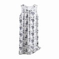 thumbnail image 4 of Sakmal Vintage Night dress for Women Sleep Tanks Plus Size Night dress Short Sleeve Blue Sleep Tanks, 4 of 5
