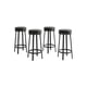 thumbnail image 5 of Qinaqin Set de 4 para Hogar Kitchen 360 Profundidadgrees Swivel Bar Stools PU Cuero Upholstered Counter Altura con Metálico Footrests Mid Century Moderno Style cm de, 5 of 7