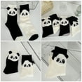 thumbnail image 4 of 2 Paires de Chaussettes Panda Femme Coton Mi-Mollet pour Ados et Femmes Automne Hiver, 4 of 4
