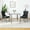 Silver Table+2 Silver-Black Chairs, variant on 5-Piece Round Dining Table Set, Modern Glass Table Irregular Table Legs, and 4 Velvet Tufted Chairs for Kitchens, Living Rooms, Small Spaces(Silver)
