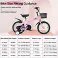 thumbnail image 6 of Baprem 18" Girls Bike for 5-9 Years Old Kids, Cute Kids Bike with Training Wheels, Steel Frame Sporty Children Bicycle, Pink, 6 of 20