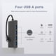 thumbnail image 4 of Hub USB C, divisor USB 3.0 de 4 puertos con transferencia de datos de 5Gbps, divisor USB C para  tipo C,  Pro, , Surface, XPS, unidad flash, HDD móvil, 4 of 8