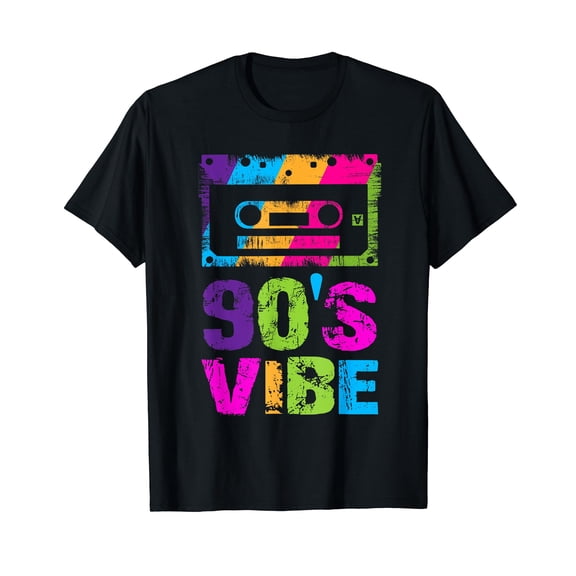 90s Vibe Vintage 1990s Music 90s Costume Party Nineties Black T-Shirt