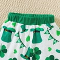 thumbnail image 6 of CAICJ98 St Patricks Day Baby Boy Outfit Long Sleeve Romper Onesie Clover Pants Hat 3Pcs Clothes Set (White,6-9 Months), 6 of 7