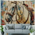 thumbnail image 4 of BCIIG Horse Tapestry Wall Hanging Unique Style Graphic Tapestries Home Wall Decor Art for Living Room Bedroom Farmhouse Dorm 40x30inch, 4 of 6