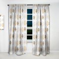 thumbnail image 2 of DESIGN ART Designart 'Retro Floral Pattern VIII' Mid-CenturyCurtain Single Panel 52 in. wide x 63 in. high - 1 Panel 63 Inches, 2 of 5