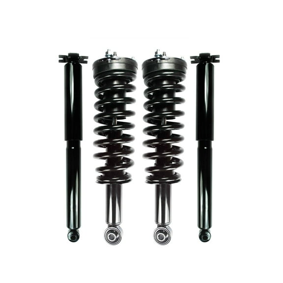Set of 4 Front Quick Strut-Coil Spring-Rear Shock For 2004-2012 Chevrolet Colorado RWD EXC. 17", 18" WHEELS, w/ Off Road Suspension