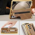 thumbnail image 4 of Samsung Galaxy Z Fold 6 Leather Flip Wallet Case With Pen Slot & Wrist Strap,iPhone 14 Pro Max, 4 of 6