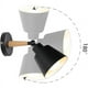 thumbnail image 5 of Lámparas de pared compatibles con E26 E27, lámpara de pared de hierro negro con construcción de metal sólido para dormitorio y baño, 5 of 5