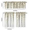 thumbnail image 5 of 3-Piece Bright Flowers Kitchen Curtain Set - Ruffled Valance and Tier Curtains with Rod Pocket, Fresh Floral Pattern for Farmhouse Kitchen Windows Decor, 54"x18" + 27.5"x36"x2, 5 of 5