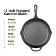 thumbnail image 5 of Lodge 12" Cast Iron Skillet - Chef Collection - Perfect Sear - Ergonomic Handles - Superior Heat Retention - Cast Iron Cookware & Skillet, 5 of 6