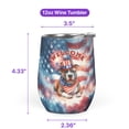 thumbnail image 5 of Pitbull Patriotic Welcome for 4Th of July Independence Day 12oz Stainless Steel Wine Tumbler Insulated Cup with Lid Terrier Dog Lover - 00010, 5 of 5