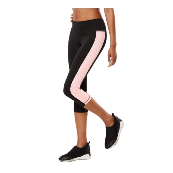 ID Ideology Women's Essentials Colorblocked Cropped Leggings Pink Size Medium