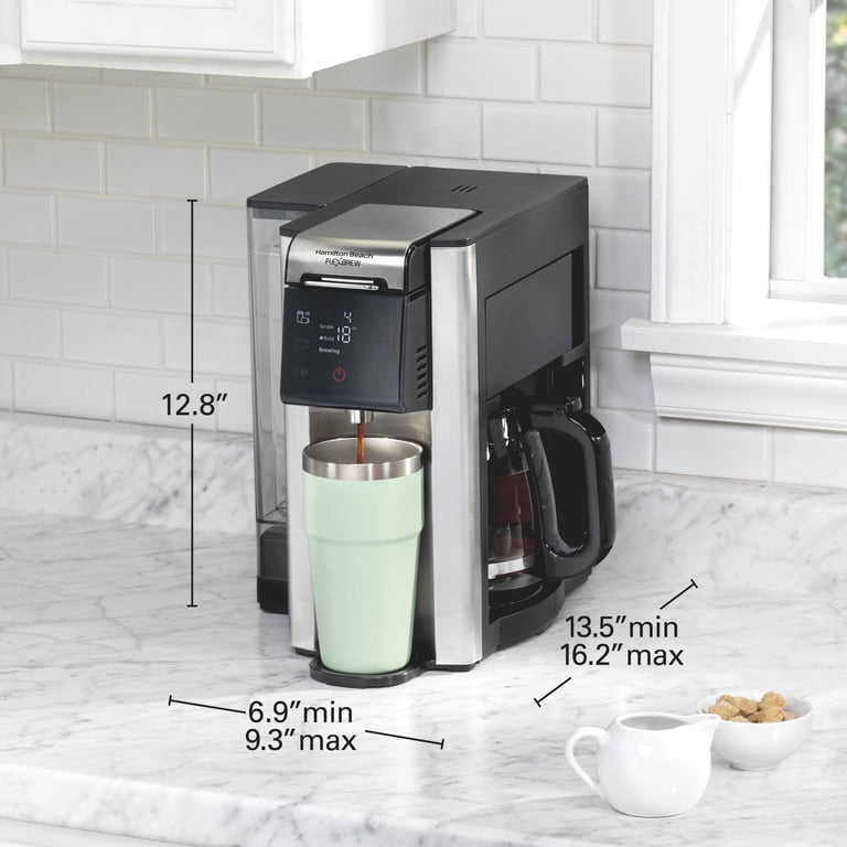 Hamilton Beach FlexBrew 5-in-1 Coffee Maker, Single Serve & Full Pot Coffee  Brewer with Removable Dual-Position 60 oz Water Reservoir - Walmart.com