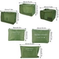 thumbnail image 4 of 6 unids/set bolsa de almacenamiento bolsa de clasificación de ropa maleta de equipaje organizador de embalaje para viajar verde, 4 of 8