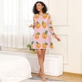 thumbnail image 4 of FORMRS Womens Long Sleeve Nightgowns Crew Neck Sleep Shirt Soft Pajamas Sizes S-3XL, Cute Oranges, 4 of 8