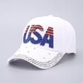 thumbnail image 2 of Leey-World 250 Anniversary USA Hat Embroidered Eagle & Liberty，Adjustable Patriotic American Flag Baseball Caps for Men Women,Yellow, 2 of 4