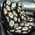 thumbnail image 3 of Uorisanigo Daisy Car Seat Covers Elastic Fabrics Waterproof Car Seat Cover Easy to Install Auto Interior Accessories 2 Pcs Set for SUV, Vans,Sedan,Truck, 3 of 7
