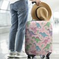 thumbnail image 2 of Pink Cartoon Dinosaurs Leaves Pattern Luggage Cover Fashion Suitcase Cover Baggage Covers Fit 25-28 Inch Luggage (Go Travel), 2 of 5