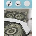 thumbnail image 4 of Sage Green Grey Boho Twin XL Size Down Alternative Comforter,Lightweight Comforter Quilt Bedding Set with Pillow Shams Vintage Ethnic Geometric Abstract All Seasons Bed Comforter Duvet Insert 68"x98", 4 of 7