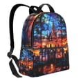 thumbnail image 2 of Zufioo Magical Stained Glass Castle Print Fashion Large Capacity Backpack, Zippered Multi-compartment Travel Work Campus Lightweight Backpack, Unisex, 2 of 5