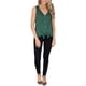 thumbnail image 2 of Camisetas sin mangas con cuello en V y botones para mujer, camisetas básicas sin mangas de verano informales, camisola con tiras en la parte delantera, Green-XL Sailing Electrónica, 2 of 4