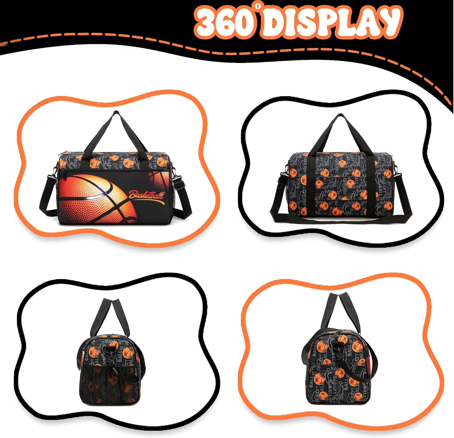 Kids Carry on Luggage Sets Rolling Suitcases with Wheels for Boys Suitcase with Duffle Bag Lunch Box Airline Approved