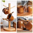 thumbnail image 3 of Natural Wood Cup With Handle Household Retro Wooden Cup Simple DIY Mug For Office Gift, 3 of 4