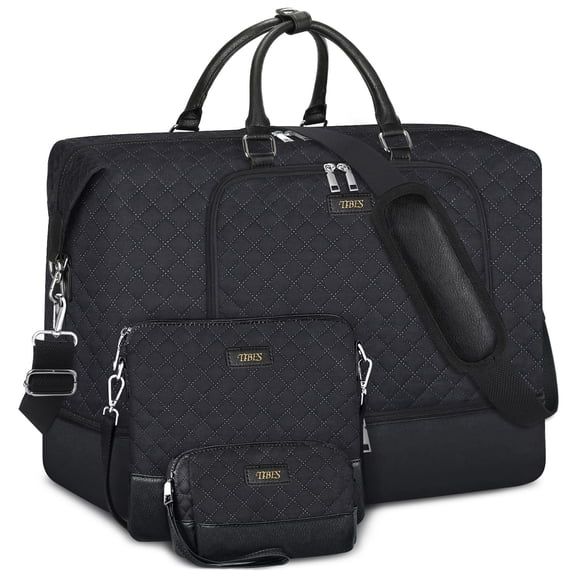 Bolsa de viaje de fin de semana TIBES de gran tamaño con compartimento para zapatos