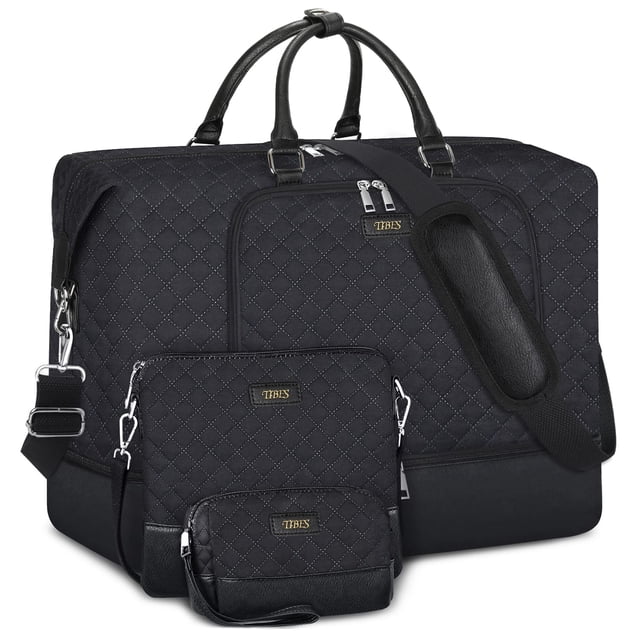 Bolsa de viaje de fin de semana TIBES de gran tamaño con compartimento para zapatos