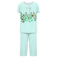 thumbnail image 5 of Aqestyerly Ensemble de Pyjama, Ensemble de Pyjama Décontracté pour Femmes avec Blouse à Manches Courtes et Col Rond et Pantalon Confortable/vert Menthe(m), 5 of 5