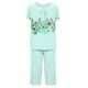 thumbnail image 5 of Sexy Pijama Conjunto para las Mujeres, Cuello Redondo Blusa de Manga Corta Y Pantalones, Traje de Moda Casual, 5 of 9