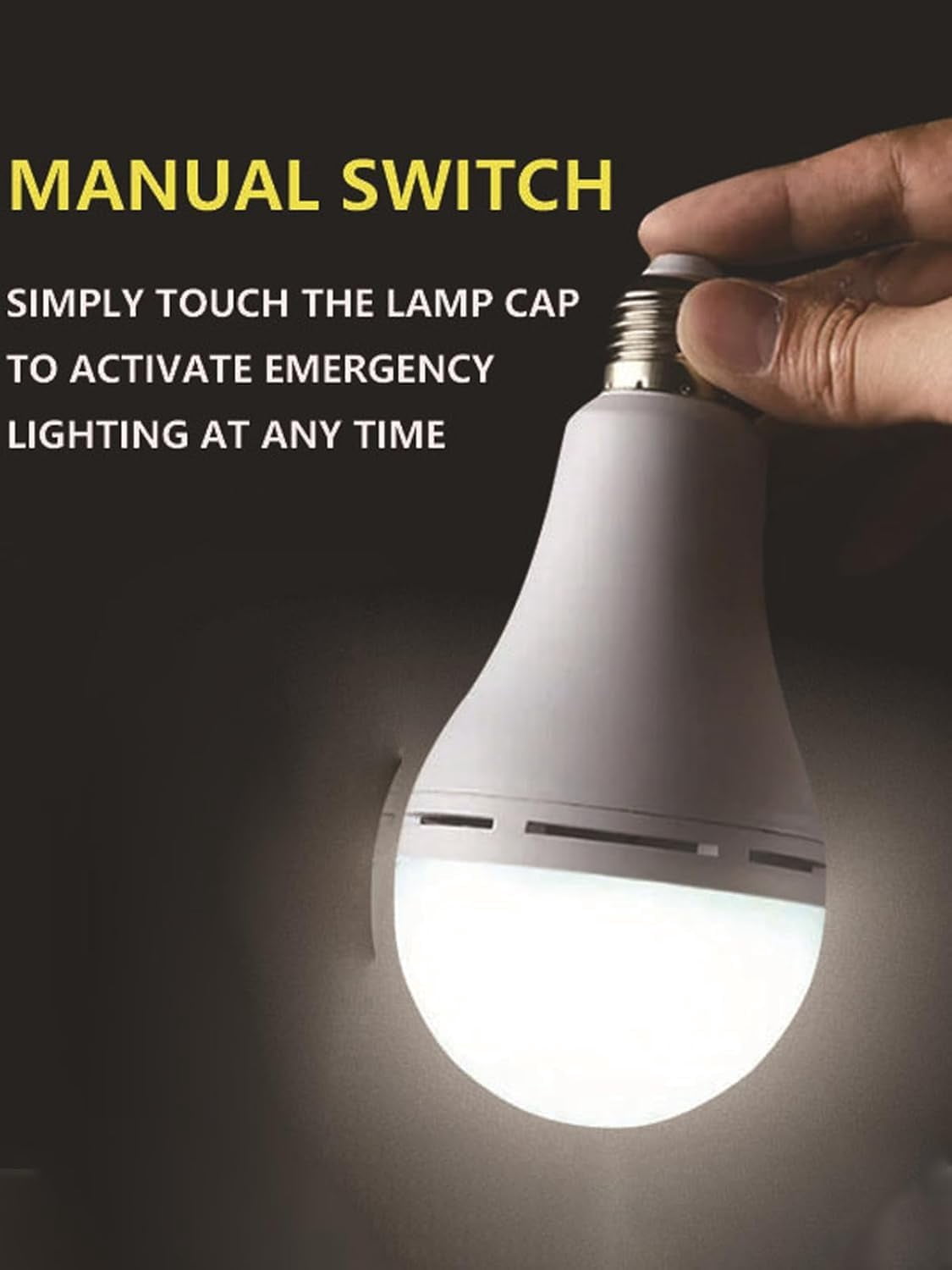 4Pack Rechargeable Emergency Light Bulb for Power Outage, Battery Backup LED Bulb for Home Power Failure, 1200mAh Lithium Battery(wwx)
