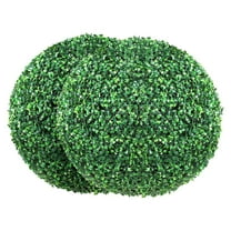 Artificial Topiary Trees (2-Pack) – 20" Tall Boxwood Ball Topiaries, Faux Green Plant Decor for Indoor & Outdoor – Wedding, Garden, Balcony, Backyard & Home Décor – All-Year Round
