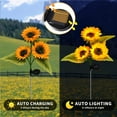 thumbnail image 2 of PUCACHI 2 Pack Solar Lights Outdoor Garden Decor - 3D Sunflower Design, IP65 Waterproof, Auto On/Off, Warm White LED, Easy Install for Yard, Patio, Pathway, 2 of 8