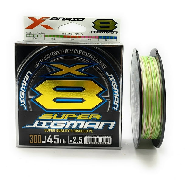 Ygk X Braid Super Jigman X8 Super Quality 8 Braided Pe Line 300m 45lb 2 5 Walmart Com Ygk X Braid Super Jigman X8 Super Quality 8 Braided Pe Line 300m 45lb 2 5 Walmart Com