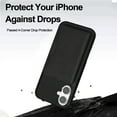 thumbnail image 2 of for iPhone 16 Plus Wallet Case, 2-in-1 Detachable Back Magnetic Cover & PU Leather Wallet Phone Case, with Folio 4 Card Holders, Support Mag-Safe Charging Case for iPhone 16 Plus, Black, 2 of 6