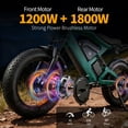 thumbnail image 2 of SMARTRAVEL Electric Dirt Bike for Adults,3000W Peak Dual Motor,52V 50Ah Dual Battery,20 x 4.0 Fat Tire,Full Suspension,35 MPH, 2 of 6