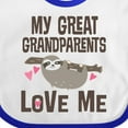 thumbnail image 4 of Inktastic My Great Grandparents Love Me Sloth Boys or Girls Baby Bib, 4 of 4