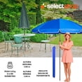 thumbnail image 2 of Sombrilla Para Playa Con Base Jardin Patio Alberca Exteriores Plegable 2X1.95 Metros Acero Reforzada Inclinación Manivela Ajustable Ideal Para Potegerte Del Sol AZUL, 2 of 7