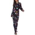 thumbnail image 2 of Pijama de una pieza con capucha y cremallera para mujer, de forro polar cálido y suave, con capucha y pies, para invierno., 2 of 8